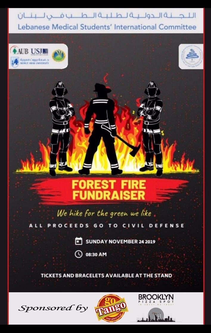Forest fire fundraiser poster